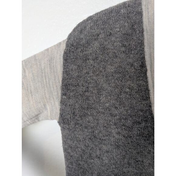 Anthropologie Moth Boucle Alpaca Wool Grey V Neck Pullover Sweater Size XS Hygge - Picture 8 of 12